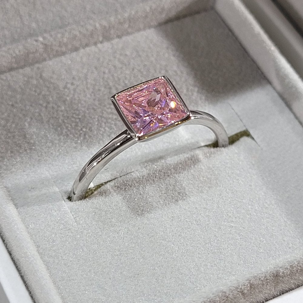 Sterling Silver Pink Sky Ring